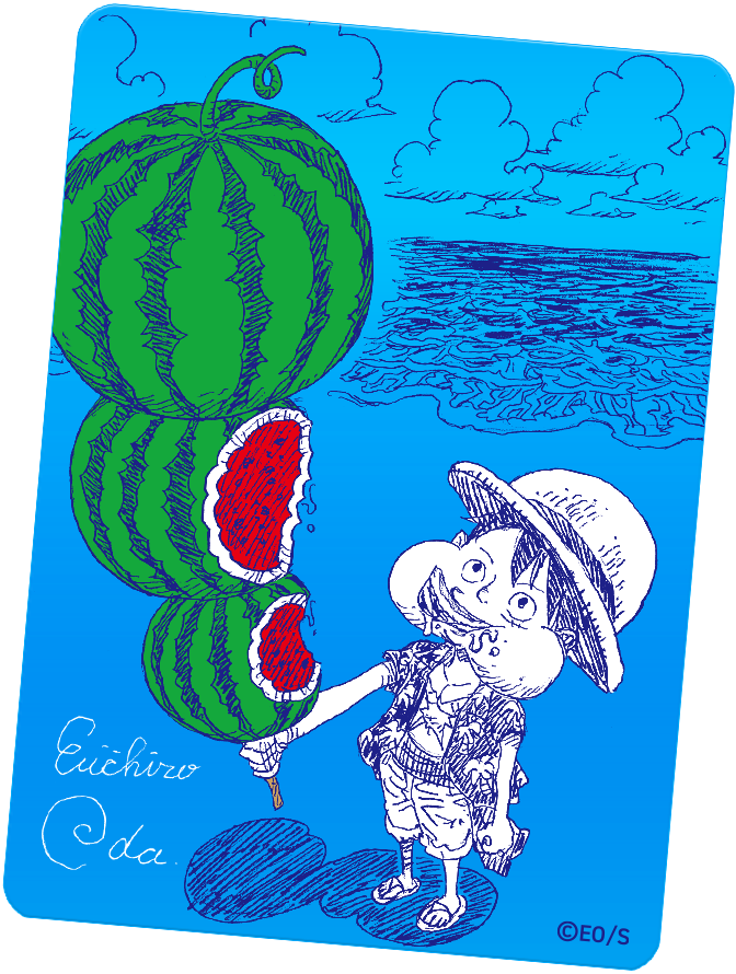 ナツコミ2026 メタキラカード ONE PIECE 表面 - Natsucomi 2026 MetaKira card front, Monkey.D.Luffy by Eiichiro Oda